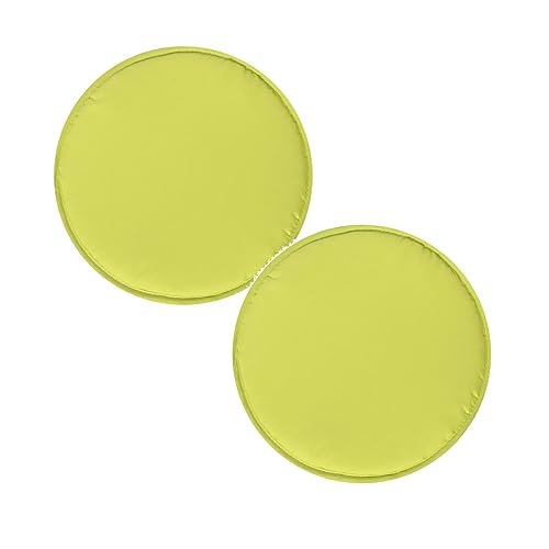 KAREN66 2 Stück Sitzkissen 30 cm Rundes Stuhlkissen Sitzpolster für Stuhl Weiches Stuhlauflage Sitzauflage Dekokissen für Innen- & Außenbereich (30 x 30 cm, Gelb) von KAREN66