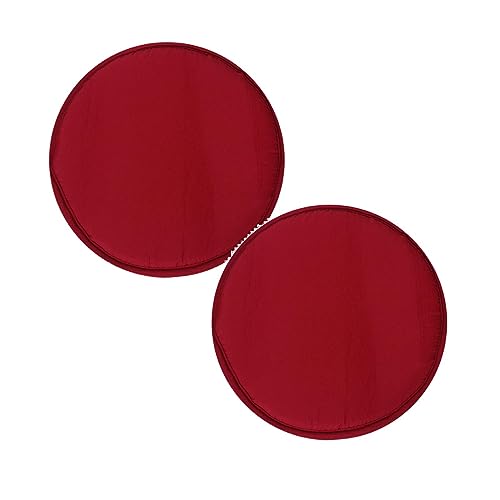 KAREN66 2 Stück Sitzkissen 30 cm Rundes Stuhlkissen Sitzpolster für Stuhl Weiches Stuhlauflage Sitzauflage Dekokissen für Innen- & Außenbereich (30 x 30 cm, Rot) von KAREN66