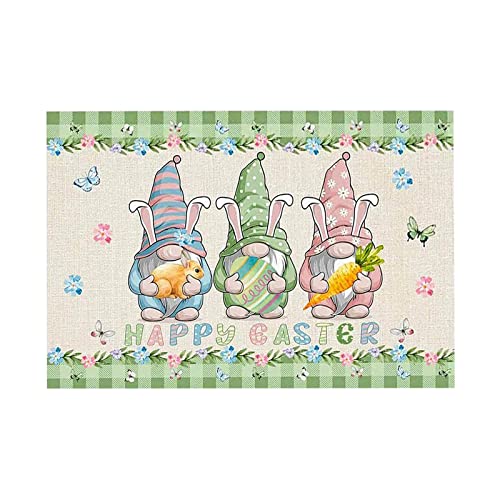 Ostern Fußmatte Osterhase Türmatte 40 x 60 cm Fussmatte für außen & innen Deko Antirutsch Fußabtreter für Haustür Eingangsmatte Schmutzfangmatte Frühlingsdeko Z#05 von KAREN66