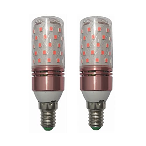 KARFRI 12V E14 Led Maisbirne 24V 10W 2835SMD 60LED AC/DC 12-40v for RV Camper Marine, Solar Power Licht und Off Grid 2 Teile/los (Color : rot) von KARFRI