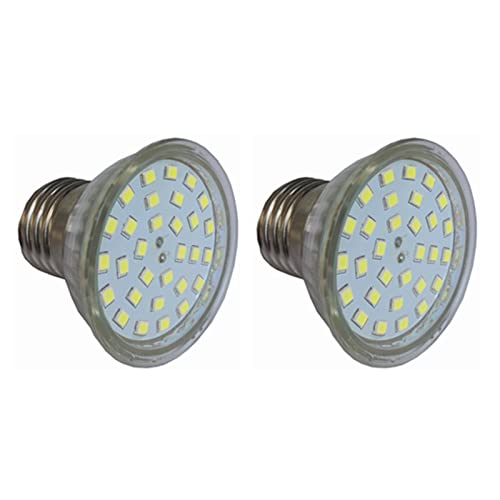 KARFRI LED-Farbglühbirnen 12 V 24 V, E26/E27 5 W LED-Strahler, for netzunabhängige Solarbatteriesystembeleuchtung, Wohnmobile, Marine-LED-Leuchten, AC/DC 12–60 V – 2er-Pack (Color : Kaltes Weiß) von KARFRI