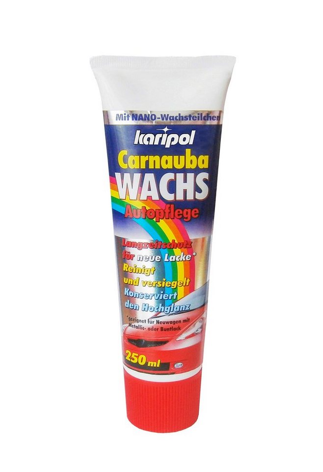 KARIPOL Carnauba WACHS 250ml für neue Lacke Autopolitur Autowachs Politur 80 Autopolitur, Glanz Auto von KARIPOL
