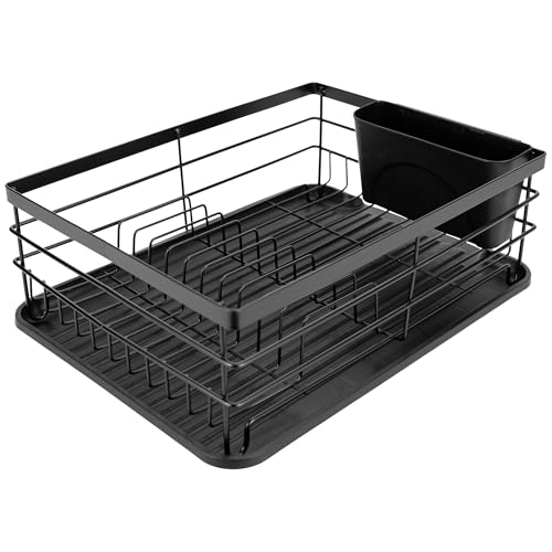 KARL HAUSMANN Abtropfgestell Geschirr - 44,5x31,5x15cm - Edelstahl-Geschirrabtropfgestell mit Abtropfgitter - Abtropfständer - Dish Drying Rack - Geschirrständer - Geschirrablage für Spüle - Schwarz KARL HAUSMANN Abtropfgestell Geschirr - 44,5x31,5x15cm - Edelstahl-Geschirrabtropfgestell mit Abtropfgitter - Abtropfständer - Dish Drying Rack - Geschirrständer - Geschirrablage für Spüle - Schwarz von KARL HAUSMANN