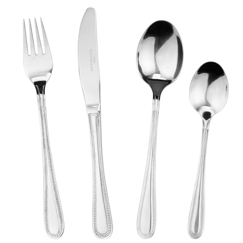 KARL HAUSMANN Besteck Set für 6 Personen - 24-Teilig - Essbesteck Spülmaschinenfest Rostfrei - Besteckset aus Edelstahl - Cutlery Set 12 People - Silverware Set - Bestecksets - Camping Besteck von KARL HAUSMANN
