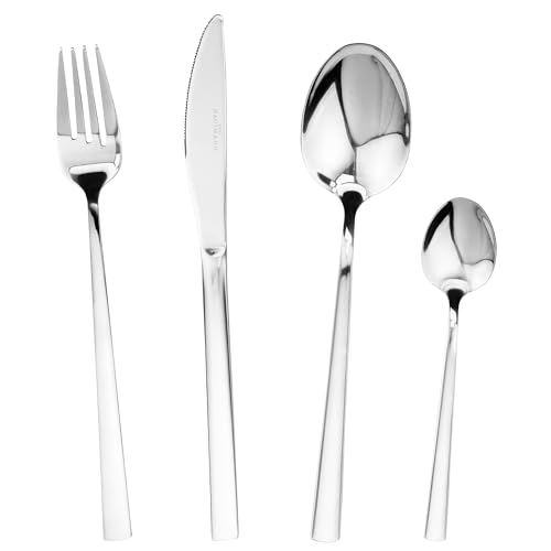 KARL HAUSMANN Besteck Set für 6 Personen - 24-Teilig - Essbesteck Spülmaschinenfest Rostfrei - Besteckset aus Edelstahl - Cutlery Set 6 People - Silverware Set - Bestecksets - Camping Besteck von KARL HAUSMANN