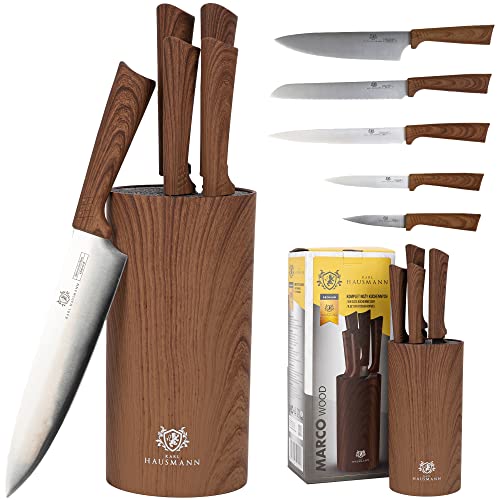 Messer-Set, 5-tlg, Küchenmesser-Set, Kochmesser-Set, Chef-Messer, Scharfe Edelstahl-Messer | Küche, Obst, Gemüse, Fleisch, hochwertiges Profi Set von KARL HAUSMANN