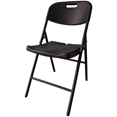KARL HAUSMANN Klappstühle Rattan Optik - Klappstuhl bis 120 kg - Braun Stuhl Klappbar - Klappstühl Esszimmer, Balkon, Garten, Camping - Folding Chair - Klappstuhl Outdoor - Stabiler Klappbare Stühle KARL HAUSMANN Klappstühle Rattan Optik - Klappstuhl bis 120 kg - Braun Stuhl Klappbar - Klappstühl Esszimmer, Balkon, Garten, Camping - Folding Chair - Klappstuhl Outdoor - Stabiler Klappbare Stühle von KARL HAUSMANN