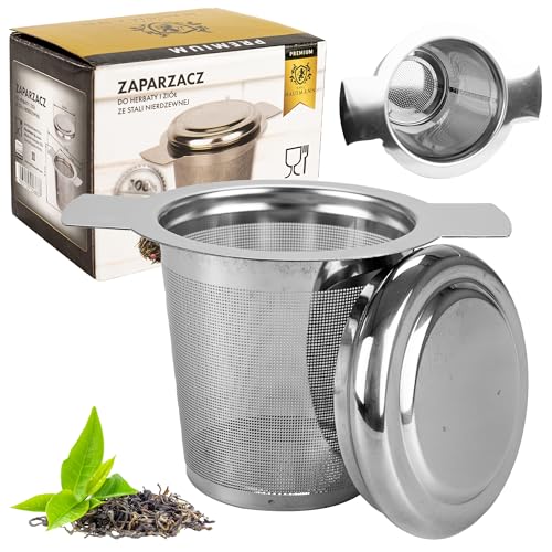 KARL HAUSMANN Teesieb für Losen Tee mit Deckel - Teefilter aus Edelstahl 304 - Teesiebe für Tasse und Teekannen - Tee Zubehör - Tee Siebeinsatz - Teesieb Tassen - Teeeinsatz - Filter for Loose Tea von KARL HAUSMANN