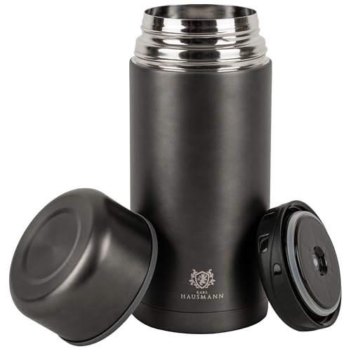 KARL HAUSMANN Thermobecher Essen - 1000 ml - Edelstahl Thermos Essensbehälter - 12h Heiß & 12h Kalt - Thermo Suppenbehälter to Go - Speisebehälter - Food Container Thermo - Thermobehälter für Suppen von KARL HAUSMANN