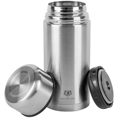 KARL HAUSMANN Thermobecher Essen - 1200 ml - Edelstahl Thermos Essensbehälter - 12h Heiß & 12h Kalt - Thermo Suppenbehälter to Go - Speisebehälter - Food Container Thermo - Thermobehälter für Suppen von KARL HAUSMANN