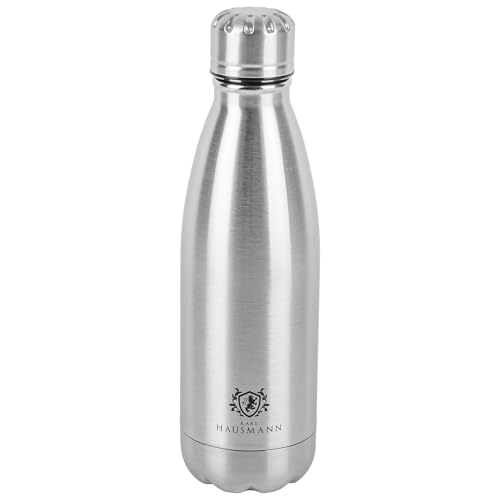 KARL HAUSMANN Trinkflasche Edelstahl - 500ml - Thermosflasche - Kalt&Warm - BPA-freie - Trinkflasche Metall - Edelstahlflasche - Steel Water Bottle - Wasserflasche für Fitness, Sport, Gym, Outdoor von KARL HAUSMANN
