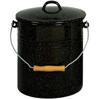 Email-Eimer mit Deckel 10 L Schwarz von KARL KRÜGER