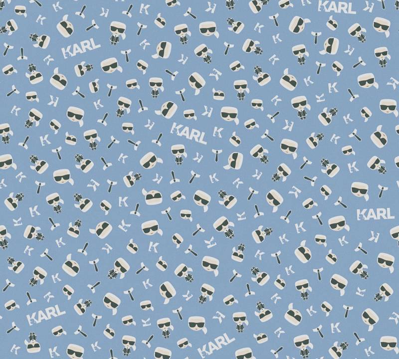 KARL LAGERFELD Vliestapete Karl Lagerfeld, Design Tapete, blau, schwarz von KARL LAGERFELD