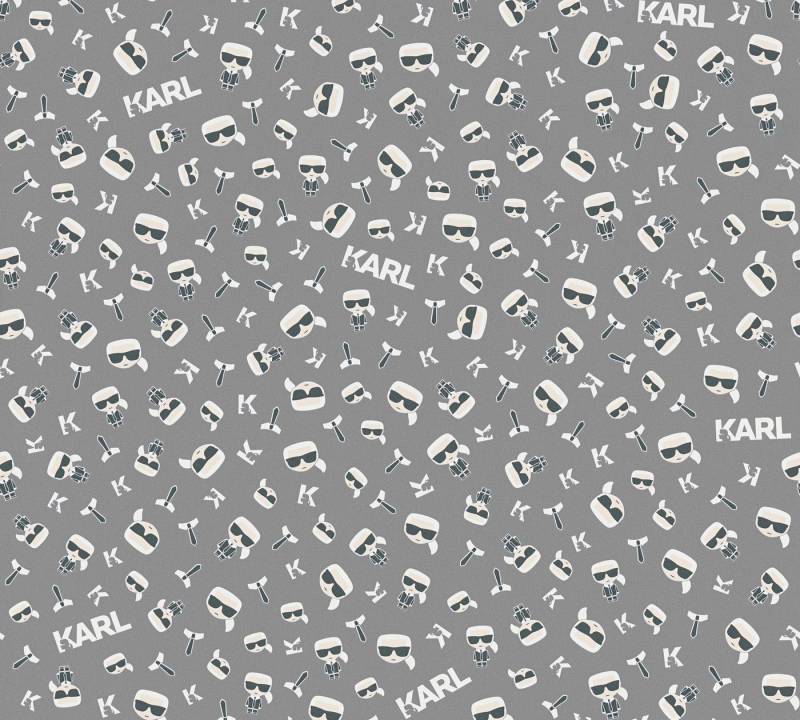 KARL LAGERFELD Vliestapete Karl Lagerfeld, Design Tapete, grau, weiß von KARL LAGERFELD