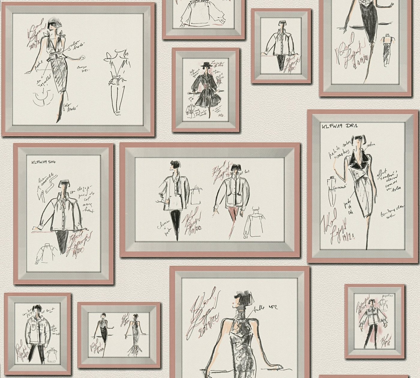 KARL LAGERFELD Vliestapete Karl Lagerfeld, Design Tapete, weiß, rosa KARL LAGERFELD Vliestapete Karl Lagerfeld, Design Tapete, weiß, rosa von KARL LAGERFELD