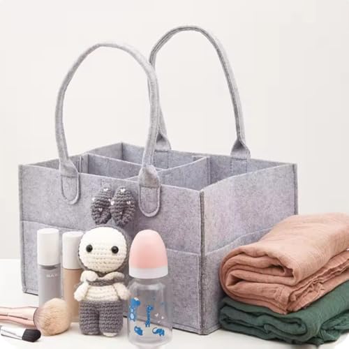 KARLOR Baby Wickeltasche Filz Babytasche Mama unterwegs Tragbar Wickelorganizer Faltbar Filztasche Aufbewahrungskorb Filzkorb mit 5 Fächer für Baby Zubehör Windeln Auto Reise KARLOR Baby Wickeltasche Filz Babytasche Mama unterwegs Tragbar Wickelorganizer Faltbar Filztasche Aufbewahrungskorb Filzkorb mit 5 Fächer für Baby Zubehör Windeln Auto Reise von KARLOR