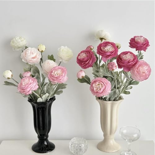 KARLOR Kunstblumen Set, 4 Bündel Pfingstrosen Künstlich Blumenstrauß Flocklotus beflockt Rosa Kunstblumen Wie Echt Blumensträuße Frühlingsblumen Heim Hochzeit Deko (Weiß+Rosa+Rosenrot+Hellviolett) KARLOR Kunstblumen Set, 4 Bündel Pfingstrosen Künstlich Blumenstrauß Flocklotus beflockt Rosa Kunstblumen Wie Echt Blumensträuße Frühlingsblumen Heim Hochzeit Deko (Weiß+Rosa+Rosenrot+Hellviolett) von KARLOR