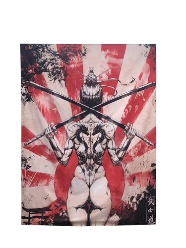Großer 150x200CM Samurai Wandteppich Wandbehang Japanese Style | Japan Manga Wandtuch Tuch Tapestry XXL | Wanddeko für Wohnzimmer Geschenk ästhetisch | Samurai Girl Großer 150x200CM Samurai Wandteppich Wandbehang Japanese Style | Japan Manga Wandtuch Tuch Tapestry XXL | Wanddeko für Wohnzimmer Geschenk ästhetisch | Samurai Girl von KARMA-X