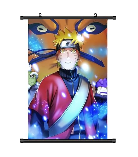 Großes 60x90CM Naruto Kakemono Rollbild | Anime Manga Stoffposter Wallscroll Poster | Wanddeko Geschenk | Naruto Sage Mode von KARMA-X