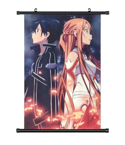 Großes 60x90CM Schwert Art Online Kakemono Rollbild | Anime Manga Stoffposter Wallscroll Poster | Wanddeko Geschenk | Motiv: Asuna & Kirito Großes 60x90CM Schwert Art Online Kakemono Rollbild | Anime Manga Stoffposter Wallscroll Poster | Wanddeko Geschenk | Motiv: Asuna & Kirito von KARMA-X