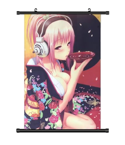 Großes 60x90CM Super Sonico Kakemono Rollbild | Anime Manga Stoffposter Wallscroll Deko | Wanddeko Geschenk | Motiv: Sonico Großes 60x90CM Super Sonico Kakemono Rollbild | Anime Manga Stoffposter Wallscroll Deko | Wanddeko Geschenk | Motiv: Sonico von KARMA-X