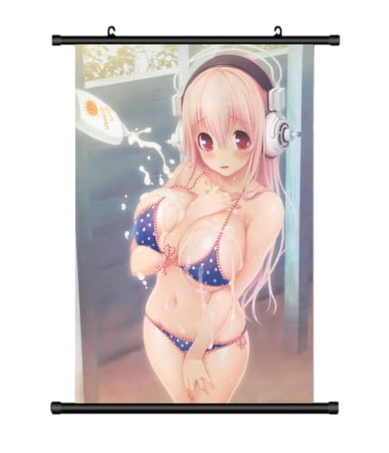 Großes 60x90CM Super Sonico Kakemono Rollbild | Anime Manga Stoffposter Wallscroll | Wanddeko Geschenk | Sonico Großes 60x90CM Super Sonico Kakemono Rollbild | Anime Manga Stoffposter Wallscroll | Wanddeko Geschenk | Sonico von KARMA-X