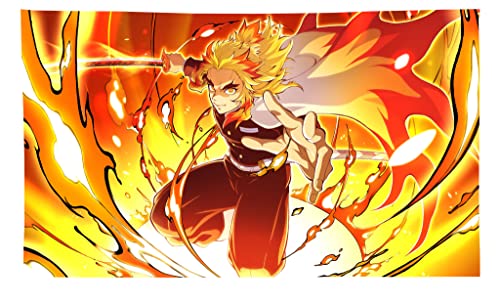 KARMA-X Großer 110x200CM Dämonen Slayer Anime XXL Wandteppich Wandbehang | Anime Manga Wandtuch Tuch Tapestry | Wanddeko für Wohnzimmer Geschenk ästhetisch | Rengoku KARMA-X Großer 110x200CM Dämonen Slayer Anime XXL Wandteppich Wandbehang | Anime Manga Wandtuch Tuch Tapestry | Wanddeko für Wohnzimmer Geschenk ästhetisch | Rengoku von KARMA-X
