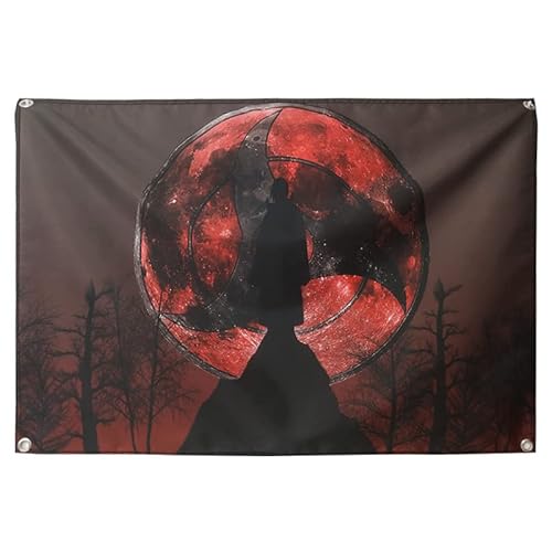 KARMA-X Großer 121x191CM Naruto Wandteppich Wandbehang | Anime Manga Wandtuch Tuch Tapestry XXL | Wanddeko für Wohnzimmer Geschenk ästhetisch | Motiv: Uchiha Itachi von KARMA-X