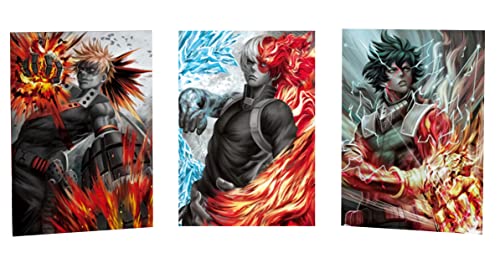 KARMA-X Großes 30x40CM Meine Helden Akademie Boku no Hero 3D-Poster mit dreifachem Übergang | Anime Manga Poster Wandbild Hologramm Lentikular | Wanddeko Geschenk | Deku & Bakugo & Shoto KARMA-X Großes 30x40CM Meine Helden Akademie Boku no Hero 3D-Poster mit dreifachem Übergang | Anime Manga Poster Wandbild Hologramm Lentikular | Wanddeko Geschenk | Deku & Bakugo & Shoto von KARMA-X