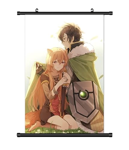 KARMA-X Großes 60x90CM Aufstieg vom Schildhelden Kakemono Rollbild | Anime Manga Stoffposter Wallscroll Poster | Wanddeko Geschenk von KARMA-X