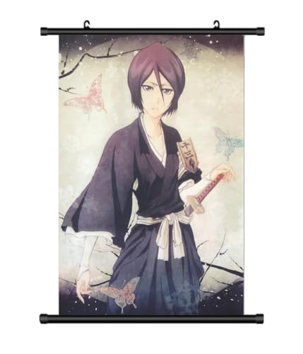 KARMA-X Großes 60x90CM Bleach Kakemono Rollbild | Anime Manga Stoffposter Wallscroll | Wanddeko Geschenk | Motiv: Rukia von KARMA-X