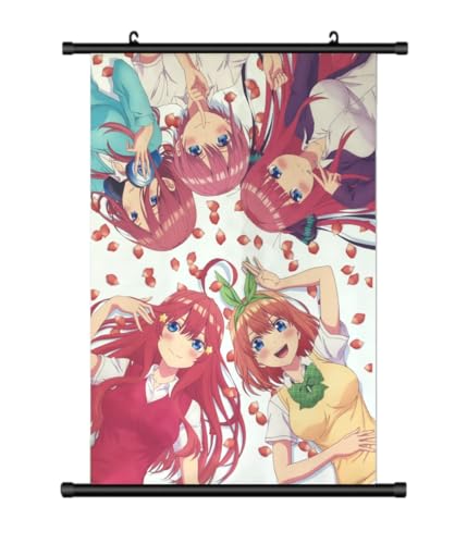 KARMA-X Großes 60x90CM Bräute zu fünf gleichen Teilen Kakemono Rollbild | Anime Manga Stoffposter Wallscroll Poster | Wanddeko Geschenk | Motiv: Schwestern KARMA-X Großes 60x90CM Bräute zu fünf gleichen Teilen Kakemono Rollbild | Anime Manga Stoffposter Wallscroll Poster | Wanddeko Geschenk | Motiv: Schwestern von KARMA-X