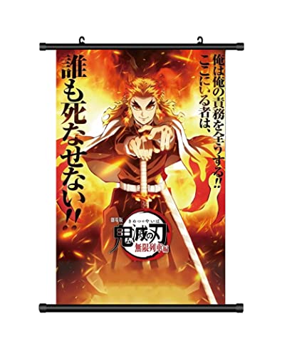KARMA-X Großes 60x90CM Dämonen Slayer Rollbild | Anime Manga Stoffposter Wallscroll Poster | Wanddeko Geschenk | Rengoku-Senpai von KARMA-X
