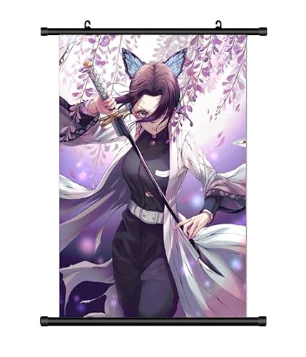 KARMA-X Großes 60x90CM Dämonen Slayer Shinobu Kakemono Rollbild | Anime Manga Stoffposter Wallscroll Poster | Wanddeko Geschenk KARMA-X Großes 60x90CM Dämonen Slayer Shinobu Kakemono Rollbild | Anime Manga Stoffposter Wallscroll Poster | Wanddeko Geschenk von KARMA-X