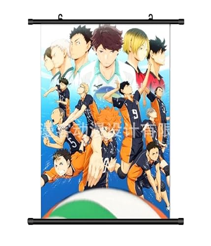 KARMA-X Großes 60x90CM Haikyuu Kakemono Rollbild | Anime Manga Stoffposter Wallscroll Poster | Wanddeko Geschenk von KARMA-X