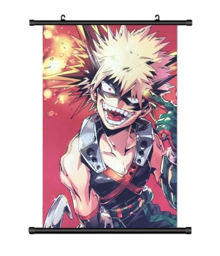 Großes 60x90CM Meine Helden Akademie My Hero Academia Kakemono Rollbild | Anime Manga Stoffposter Wallscroll Poster | Wanddeko Geschenk | Bakugo von KARMA-X