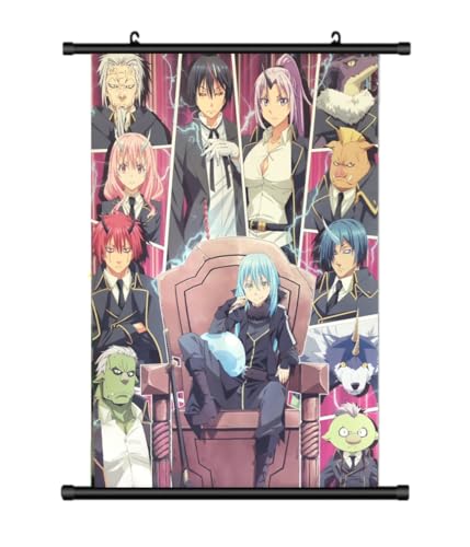 KARMA-X Großes 60x90CM Meine Wiedergeburt als Schleim Kakemono Rollbild | Anime Manga Stoffposter Wallscroll Poster | Wanddeko Geschenk | Motiv: Rimuru Tempest & Freunde KARMA-X Großes 60x90CM Meine Wiedergeburt als Schleim Kakemono Rollbild | Anime Manga Stoffposter Wallscroll Poster | Wanddeko Geschenk | Motiv: Rimuru Tempest & Freunde von KARMA-X