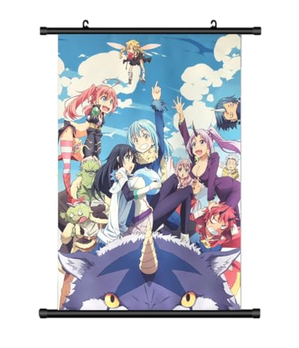 KARMA-X Großes 60x90CM Meine Wiedergeburt als Schleim Kakemono Rollbild | Anime Manga Stoffposter Wallscroll Poster | Wanddeko Geschenk | Motiv: Rimuru & Freunde KARMA-X Großes 60x90CM Meine Wiedergeburt als Schleim Kakemono Rollbild | Anime Manga Stoffposter Wallscroll Poster | Wanddeko Geschenk | Motiv: Rimuru & Freunde von KARMA-X