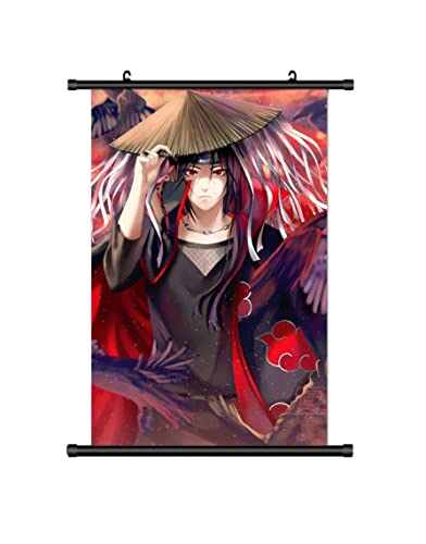 KARMA-X Großes 60x90CM Naruto Kakemono Rollbild | Anime Manga Stoffposter Wallscroll Poster | Wanddeko Geschenk | Itachi von KARMA-X