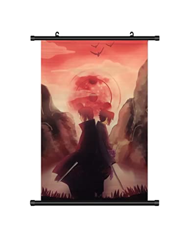 KARMA-X Großes 60x90CM Naruto Kakemono Rollbild | Anime Manga Stoffposter Wallscroll Poster | Wanddeko Geschenk | Sasuke & Itachi von KARMA-X