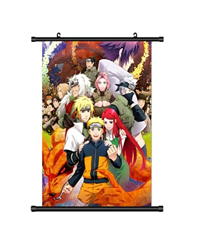 KARMA-X Großes 60x90CM Naruto Kakemono Rollbild | Anime Manga Stoffposter Wallscroll Poster | Wanddeko Geschenk | von KARMA-X