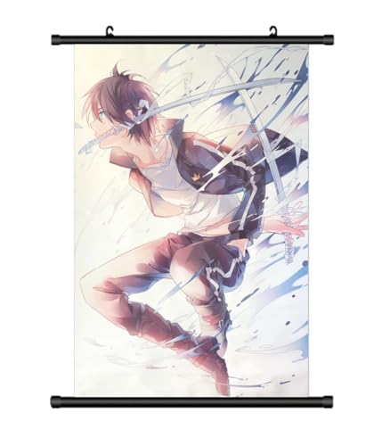 KARMA-X Großes 60x90CM Noragami Kakemono Rollbild | Anime Manga Stoffposter Wallscroll | Wanddeko Geschenk | Motiv: Yato von KARMA-X