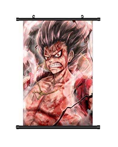 KARMA-X Großes 60x90CM One Piece Kakemono Rollbild | Anime Manga Stoffposter Wallscroll | Wanddeko Geschenk | Motiv: Ruffy Snake Man von KARMA-X