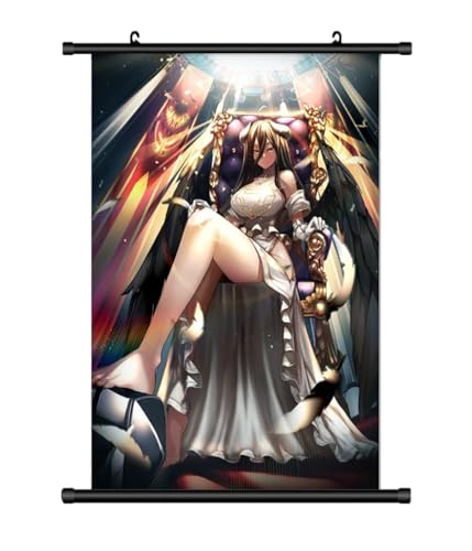 KARMA-X Großes 60x90CM Overlord Kakemono Rollbild | Anime Manga Stoffposter Wallscroll Poster | Wanddeko Geschenk | Albedo KARMA-X Großes 60x90CM Overlord Kakemono Rollbild | Anime Manga Stoffposter Wallscroll Poster | Wanddeko Geschenk | Albedo von KARMA-X