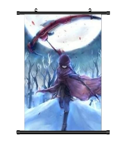 Großes 60x90CM RubyRose Kakemono Rollbild | Anime Manga Stoffposter Wallscroll Poster | Wanddeko Geschenk von KARMA-X