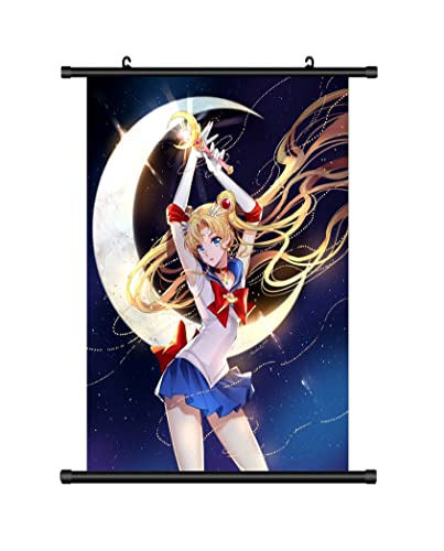 KARMA-X Großes 60x90CM SailorMoon Kakemono Rollbild | Anime Manga Stoffposter Wallscroll Poster | Wanddeko Geschenk | Motiv: SailorMoon von KARMA-X