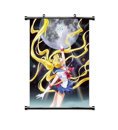 KARMA-X Großes 60x90CM SailorMoon Kakemono Rollbild | Anime Manga Stoffposter Wallscroll | Wanddeko Geschenk von KARMA-X