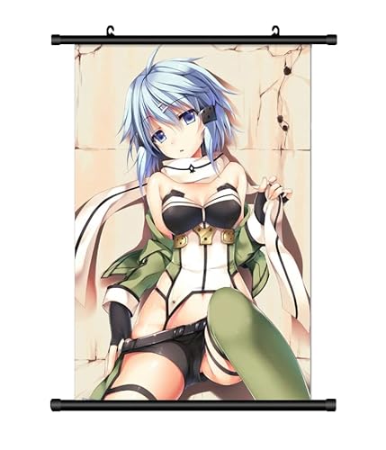 Großes 60x90CM Schwert Art Online Kakemono Rollbild | Anime Manga Stoffposter Wallscroll Poster | Wanddeko Geschenk Sinon von KARMA-X