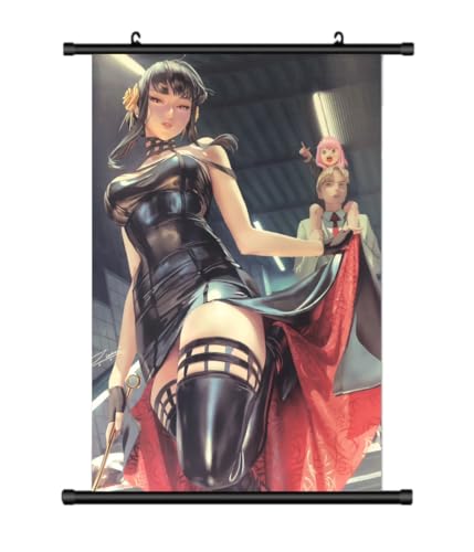 Großes 60x90CM Spy X Familie Kakemono Rollbild | Anime Manga Stoffposter Wallscroll Poster | Wanddeko Geschenk | Motiv: Yor Mom von KARMA-X