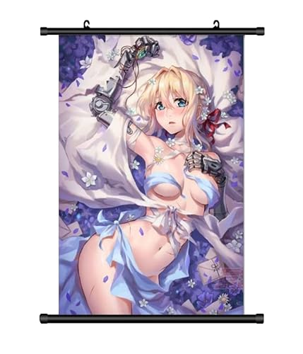 KARMA-X Großes 60x90CM Violet Ever-garden Kakemono Rollbild | Anime Manga Stoffposter Wallscroll Poster | Wanddeko Geschenk | Violet von KARMA-X